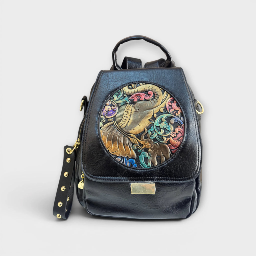 Royaume Hathi Handcrafted Faux Leather Backpack