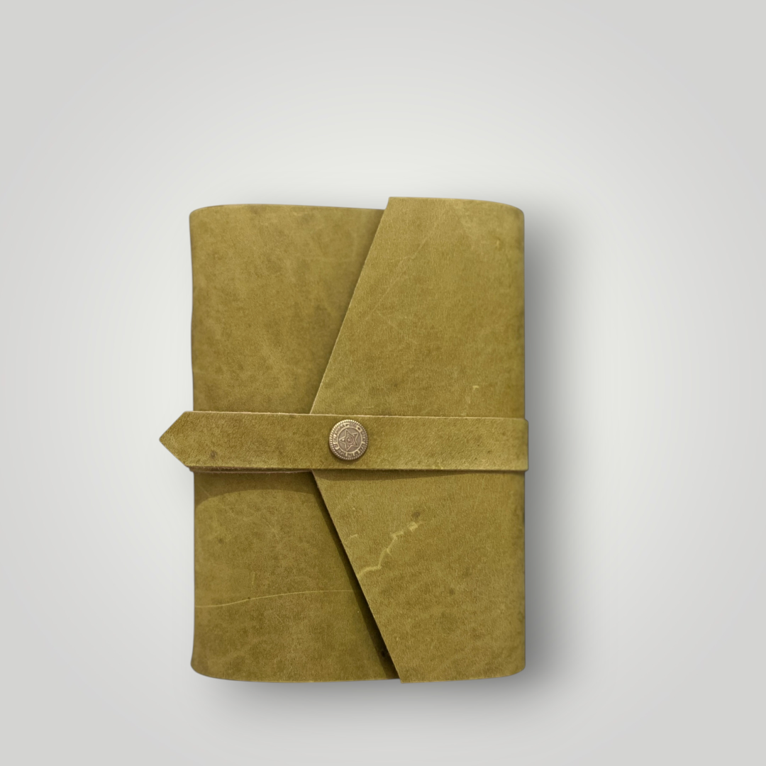 Handcrafted Leather Journal with Handmade Cotton Paper