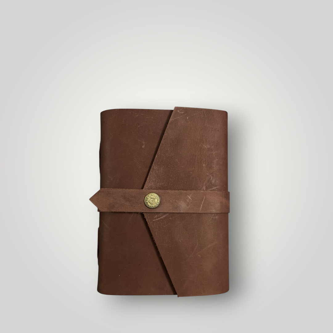 Handcrafted Leather Journal with Handmade Cotton Paper