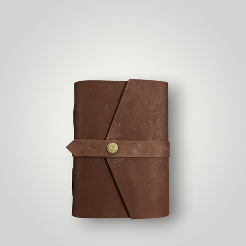 Handcrafted Leather Journal with Handmade Cotton Paper